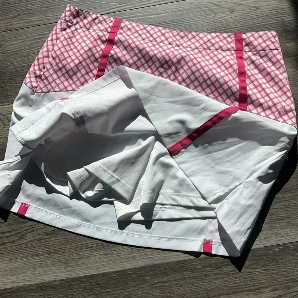 LADY HAGEN Sz 14 Pink & White Golf Skort/Skirt ⛳️